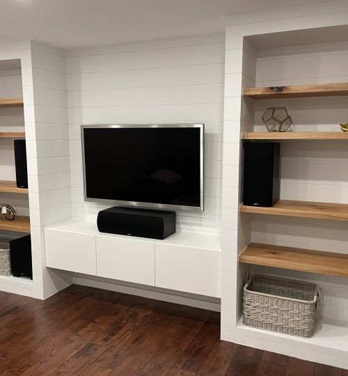 Custom Shelving with White Oak