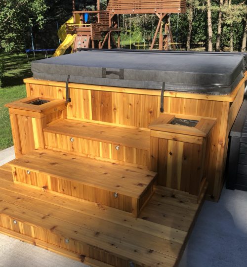 Hot Tub Cedar Surround