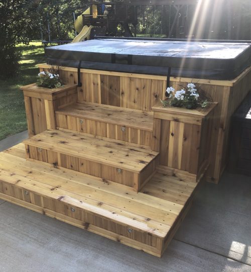 Hot Tub Cedar Surround